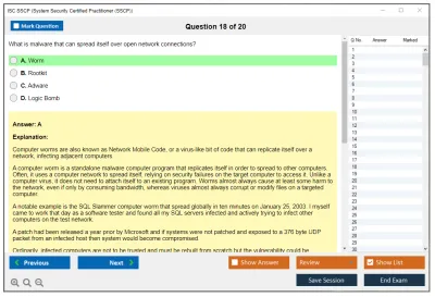 ISC2 SSCP Systems Security Certified Practitioner Practice test exam simulator test engine exam Prep practice test questions answers Image 18