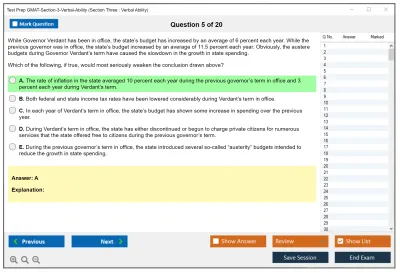 Test Prep GMAT-Section-3-Verbal-Ability Section Three : Verbal Ability Practice test exam simulator test engine exam Prep practice test questions answers Image 5