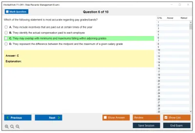WorldatWork T1-GR1 Total Rewards Management Exam Practice test exam simulator test engine exam Prep practice test questions answers Image 6