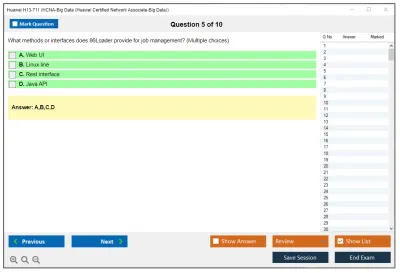 Huawei H13-711 HCNA-Big Data (Huawei Certified Network Associate-Big Data) Practice test exam simulator test engine exam Prep practice test questions answers Image 5