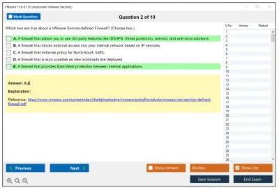 VMware 1V0-81.20 Associate VMware Security Practice test exam simulator test engine exam Prep practice test questions answers Image 2