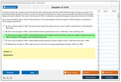 Test Prep GMAT-Section-3-Verbal-Ability Section Three : Verbal Ability Practice test exam simulator test engine exam Prep practice test questions answers Image 12