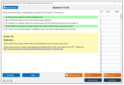 Amazon AWS AWS-SysOps-SOA-C01 AWS Certified SysOps Administrator - Associate Practice test exam simulator test engine exam Prep practice test questions answers Image 4