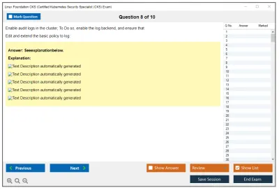 Linux Foundation CKS Certified Kubernetes Security Specialist (CKS) Practice test exam simulator test engine exam Prep practice test questions answers Image 8