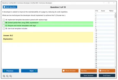 Salesforce Certified-B2C-Commerce-Developer Salesforce Certified B2C Commerce Developer Practice test exam simulator test engine exam Prep practice test questions answers Image 3