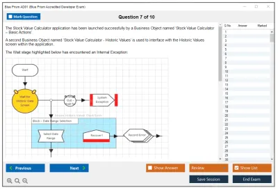 Blue Prism AD01 Blue Prism Accredited Developer Exam Practice test exam simulator test engine exam Prep practice test questions answers Image 7