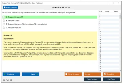 Amazon Web Services CLF-C02 AWS Certified Cloud Practitioner Practice test exam simulator test engine exam Prep practice test questions answers Image 18