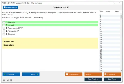 F5 301a BIG-IP LTM Specialist: Architect Set-Up & Deploy Practice test exam simulator test engine exam Prep practice test questions answers Image 2