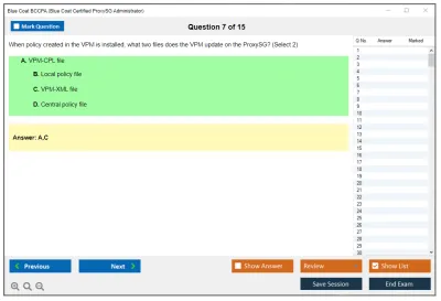Blue Coat BCCPA Blue Coat Certified Proxy Administrator Practice test exam simulator test engine exam Prep practice test questions answers Image 7