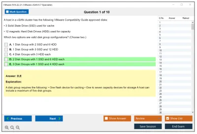 VMware 5V0-22.21 VMware vSAN 6.7 Specialist Practice test exam simulator test engine exam Prep practice test questions answers Image 1