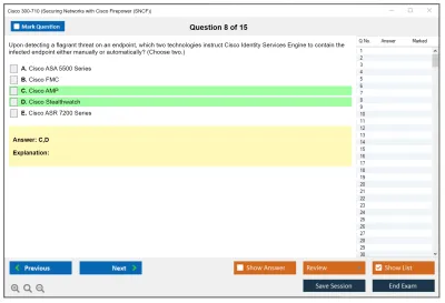 Cisco 300-710 Securing Networks with Cisco Firepower (300-710 SNCF) Practice test exam simulator test engine exam Prep practice test questions answers Image 8