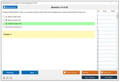 GAQM APM-001 Associate in Project Management (APM) Practice test exam simulator test engine exam Prep practice test questions answers Image 14