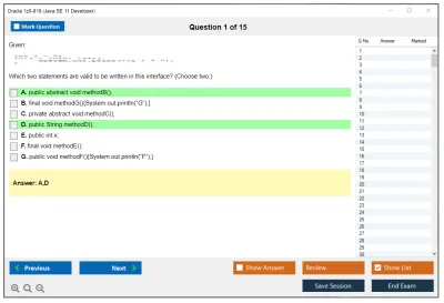 Oracle 1z0-819 Java SE 11 Developer Practice test exam simulator test engine exam Prep practice test questions answers Image 1