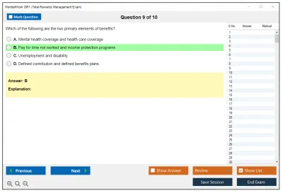 WorldatWork GR1 Total Rewards Management Exam Practice test exam simulator test engine exam Prep practice test questions answers Image 9