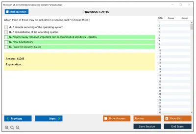 Microsoft 98-349 Windows Operating System Fundamentals Practice test exam simulator test engine exam Prep practice test questions answers Image 6