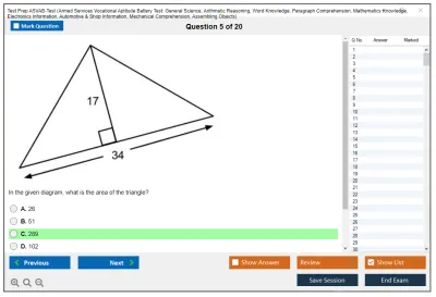 Test Prep ASVAB-Test Armed Services Vocational Aptitude Battery Test: General Science, Arithmetic Reasoning, Word Knowledge, Paragraph Comprehension, Mathematics Knowledge, Electronics Information, Automotive & Shop Information, Mechanical Comprehension, Assembling Objects Practice test exam simulator test engine exam Prep practice test questions answers Image 5