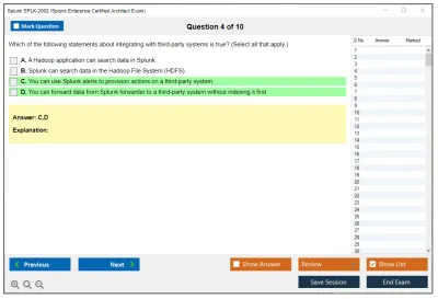 Splunk SPLK-2002 Splunk Enterprise Certified Architect Practice test exam simulator test engine exam Prep practice test questions answers Image 4