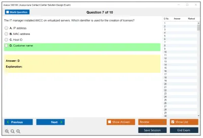 Avaya 33810X Avaya Aura Contact Center Solution Design Exam Practice test exam simulator test engine exam Prep practice test questions answers Image 7