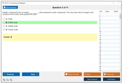 API API-571 Corrosion and Materials Professional Practice test exam simulator test engine exam Prep practice test questions answers Image 5