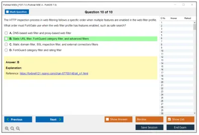 Fortinet NSE4_FGT-7.0 Fortinet NSE 4 - FortiOS 7.0 Practice test exam simulator test engine exam Prep practice test questions answers Image 10
