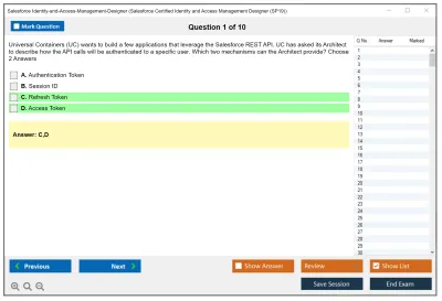 Salesforce Identity-and-Access-Management-Designer Salesforce Certified Identity and Access Management Designer Practice test exam simulator test engine exam Prep practice test questions answers Image 1