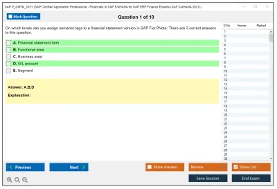 SAP P_S4FIN_2021 SAP Certified Professional - Financials in SAP S/4HANA 2021 for SAP ERP Finance Experts Practice test exam simulator test engine exam Prep practice test questions answers Image 1
