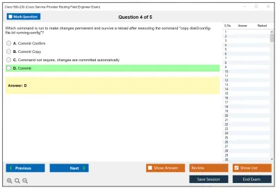 Cisco 500-230 Cisco Service Provider Routing Field Engineer Exam Practice test exam simulator test engine exam Prep practice test questions answers Image 4