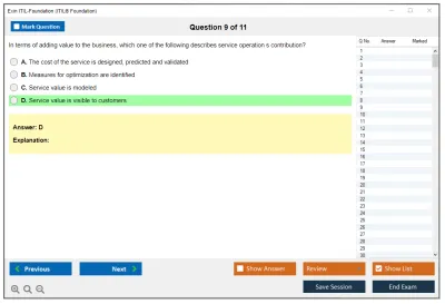 Exin ITIL-Foundation ITIL Foundation Certification - IT Service Management Practice test exam simulator test engine exam Prep practice test questions answers Image 9