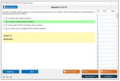 CIW 1D0-61C Network Technology Associate Practice test exam simulator test engine exam Prep practice test questions answers Image 5