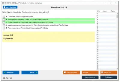 IBM C1000-136 IBM Cloud Pak for Data v4.x Solution Architecture Practice test exam simulator test engine exam Prep practice test questions answers Image 3