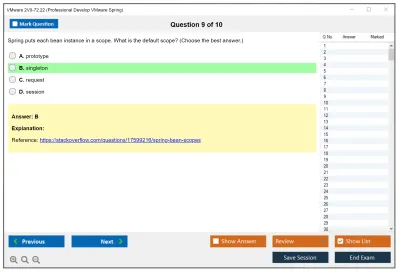 VMware 2V0-72.22 Professional Develop VMware Spring Practice test exam simulator test engine exam Prep practice test questions answers Image 9