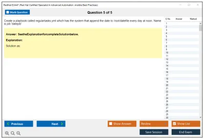 RedHat EX447 Red Hat Certified Specialist in Advanced Automation: Ansible Best Practices Practice test exam simulator test engine exam Prep practice test questions answers Image 5