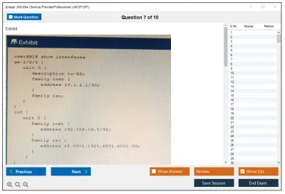 Juniper JN0-664 Service Provider Professional (JNCIP-SP) Practice test exam simulator test engine exam Prep practice test questions answers Image 7
