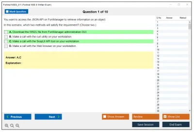 Fortinet NSE8_811 Fortinet NSE 8 Written Exam Practice test exam simulator test engine exam Prep practice test questions answers Image 1