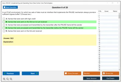 Cisco 350-601 Implementing Cisco Data Center Core Technologies (350-601 DCCOR) Practice test exam simulator test engine exam Prep practice test questions answers Image 6