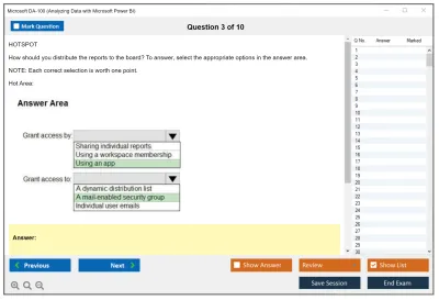 Microsoft DA-100 Analyzing Data with Microsoft Power BI Practice test exam simulator test engine exam Prep practice test questions answers Image 3