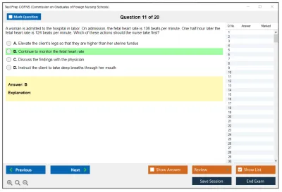 Test Prep CGFNS Commission on Graduates of Foreign Nursing Schools Practice test exam simulator test engine exam Prep practice test questions answers Image 11