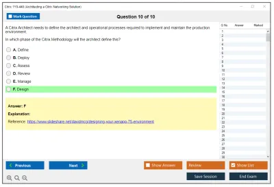 Citrix 1Y0-440 Architecting a Citrix Networking Solution Practice test exam simulator test engine exam Prep practice test questions answers Image 10