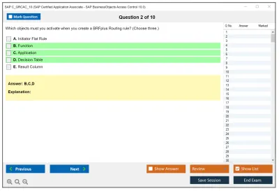 SAP C_GRCAC_10 SAP Certified Application Associate - SAP BusinessObjects Access Control 10.0 Practice test exam simulator test engine exam Prep practice test questions answers Image 2
