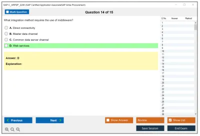 SAP C_ARP2P_2208 SAP Certified Application AssociateSAP Ariba Procurement Practice test exam simulator test engine exam Prep practice test questions answers Image 14