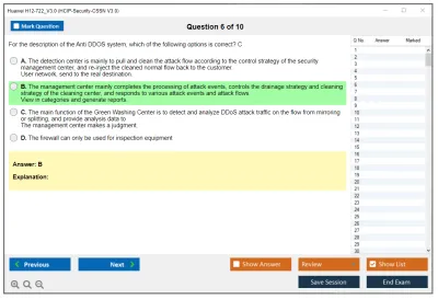 Huawei H12-722_V3.0 HCIP-Security-CSSN V3.0 Practice test exam simulator test engine exam Prep practice test questions answers Image 6
