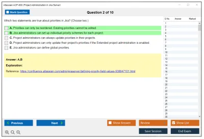Atlassian ACP-600 Project Administration in Jira Server Practice test exam simulator test engine exam Prep practice test questions answers Image 2