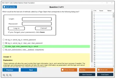 iSQI CSeT-F A4Q Certified Selenium Tester Foundation Practice test exam simulator test engine exam Prep practice test questions answers Image 3