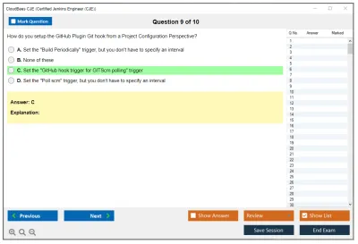 CloudBees CJE Certified Jenkins Engineer (CJE) Practice test exam simulator test engine exam Prep practice test questions answers Image 9