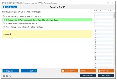 SAP C_FIORDEV_20 SAP Certified Development Associate - SAP Fiori Application Developer Practice test exam simulator test engine exam Prep practice test questions answers Image 9