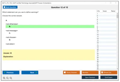 SAP C_PO_7521 SAP Certified Technology AssociateSAP Process Orchestration Practice test exam simulator test engine exam Prep practice test questions answers Image 12