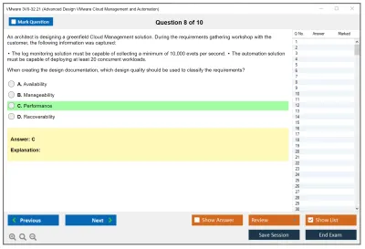 VMware 3V0-32.21 Advanced Design VMware Cloud Management and Automation Practice test exam simulator test engine exam Prep practice test questions answers Image 8