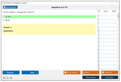 GAQM CSM-001 Certified Scrum Master (CSM) Practice test exam simulator test engine exam Prep practice test questions answers Image 6