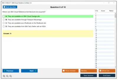 IBM C1000-017 IBM Cloud Solutions Architect v3 Practice test exam simulator test engine exam Prep practice test questions answers Image 6