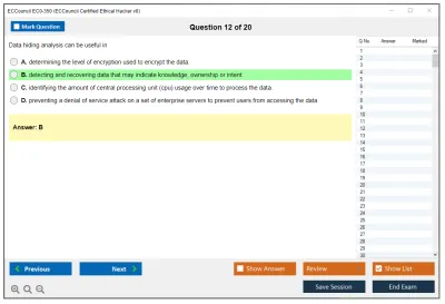 ECCouncil EC0-350 Ethical Hacking and Countermeasures V8 Practice test exam simulator test engine exam Prep practice test questions answers Image 12